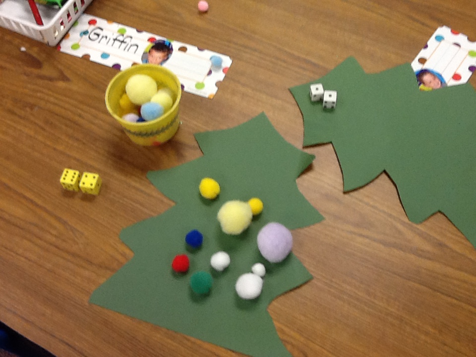 Easy Kindergarten Christmas Tree Counting Game